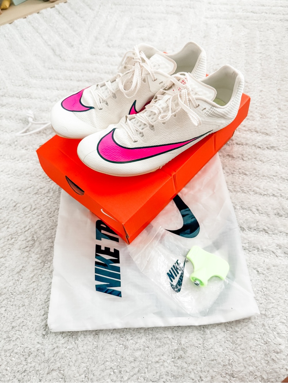 Nike Zoom Rival Sprint Track Shoes Sail/Fierce Pink - W Size 8 M Size 6.5 - Picture 8 of 8